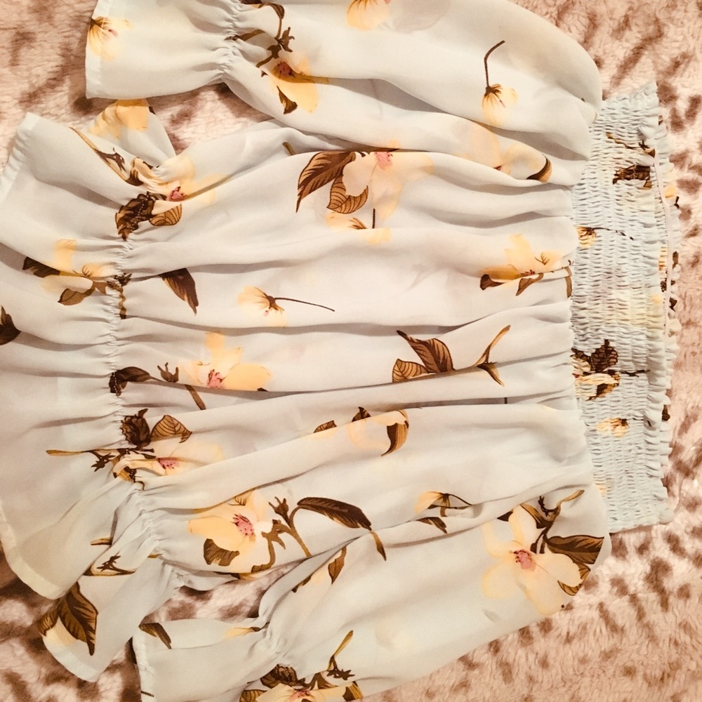 Flower off the Shoulder Blouse